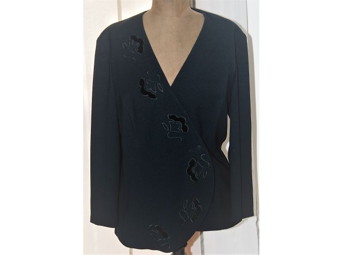 Weill Bestickte Crossover Jacke Schwarz - Ansicht 4