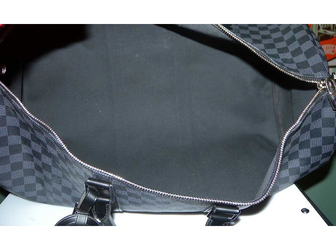 Louis Vuitton keepall 55 cm Damier Schwarz Grau - Ansicht 11