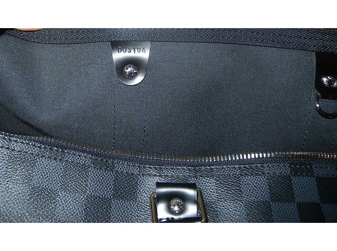 Louis Vuitton keepall 55 cm Damier Schwarz Grau - Ansicht 12