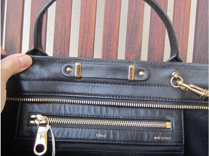 Borsa a mano Chloé Alice in pelle nera Nero - vista 10