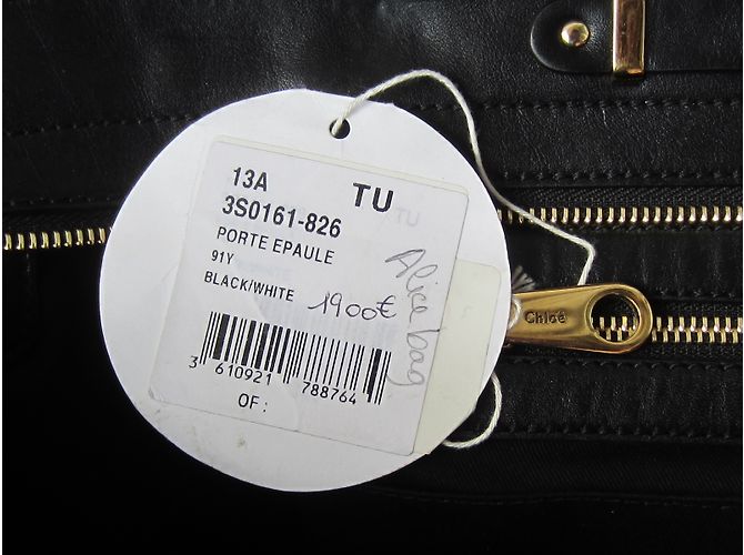 Borsa a mano Chloé Alice in pelle nera Nero - vista 11