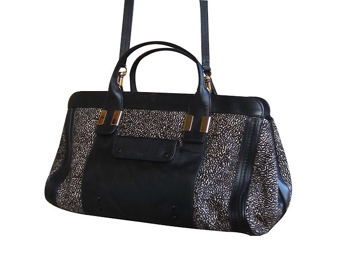 Borsa a mano Chloé Alice in pelle nera Nero - vista 2