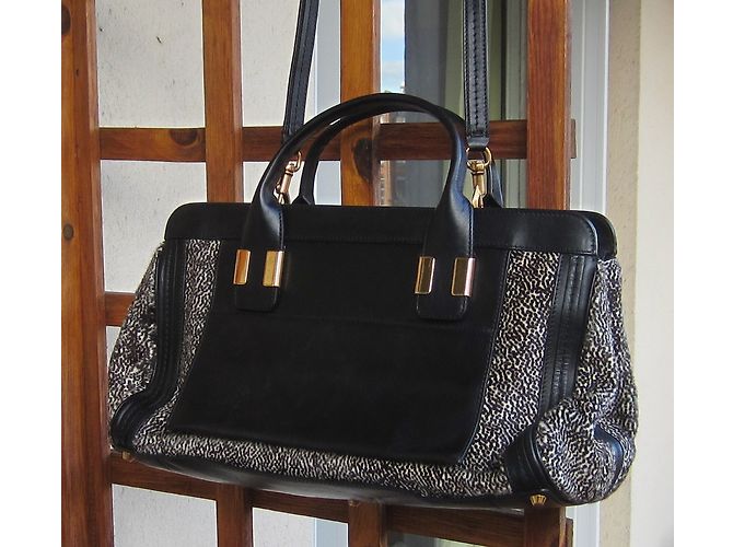 Borsa a mano Chloé Alice in pelle nera Nero - vista 5