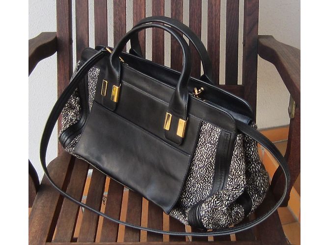 Borsa a mano Chloé Alice in pelle nera Nero - vista 7