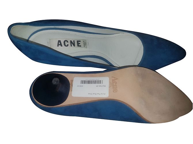 Décolleté Acne in scamosciato blu - vista 2