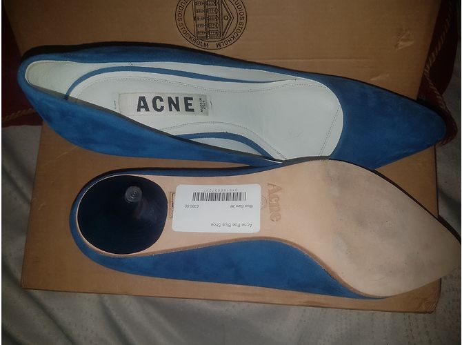 Décolleté Acne in scamosciato blu - vista 6