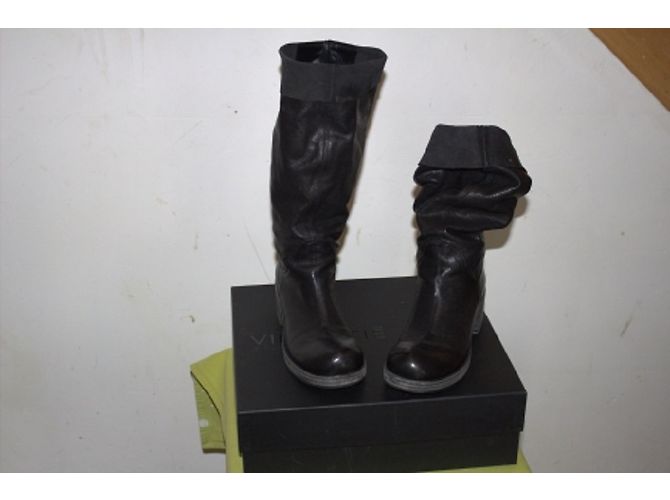 Botas Vic Matié de piel negra Negro - vista 4