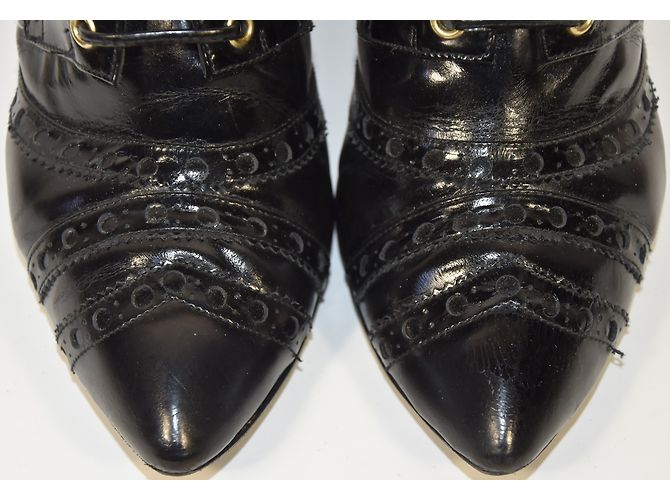 Derby Pura Lopez in vernice nera Nero - vista 3