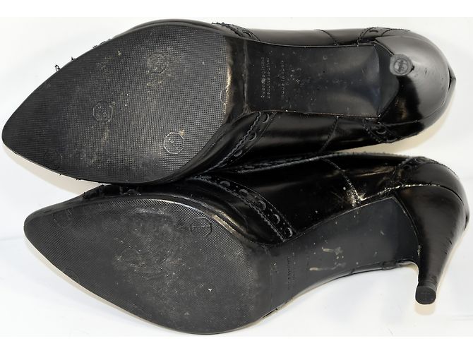Derby Pura Lopez in vernice nera Nero - vista 6