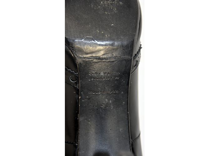 Derby Pura Lopez in vernice nera Nero - vista 7