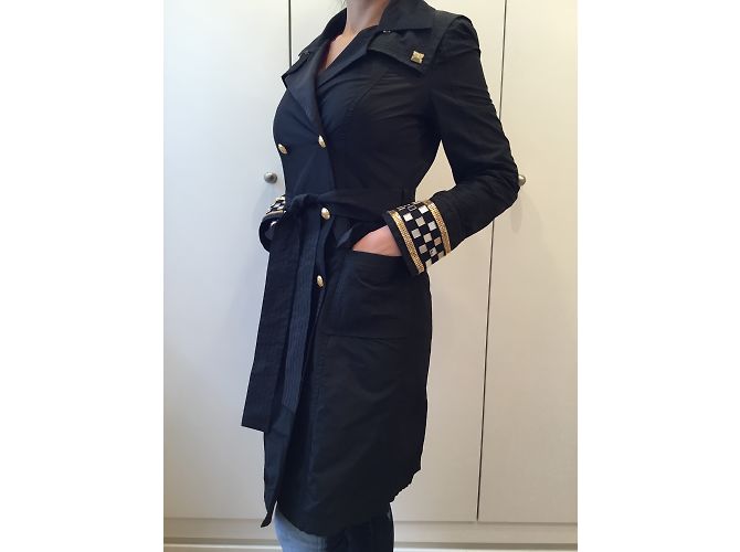 Gabardina Roberto Cavalli Negra Negro - vista 6