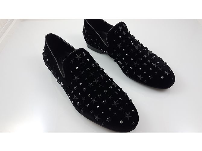 Jimmy Choo Sloane Samtschuhe Schwarz - Ansicht 3
