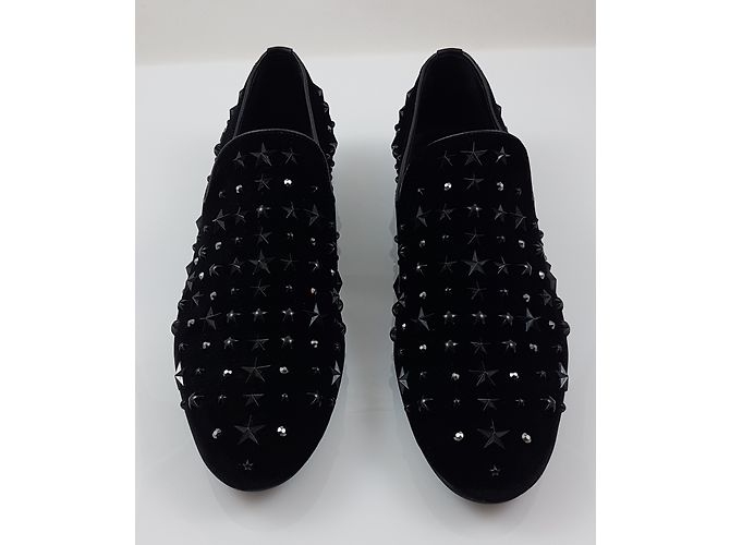 Jimmy Choo Sloane Samtschuhe Schwarz - Ansicht 7