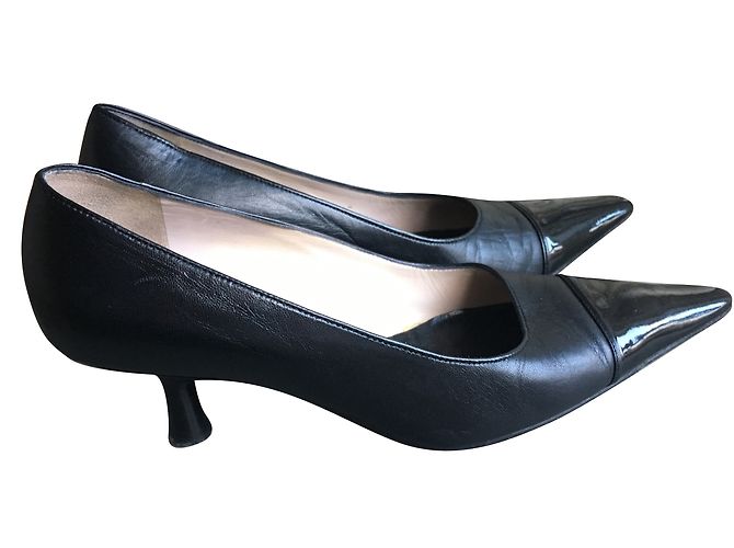 Chanel Pumps aus Leder Schwarz 5 cm Absatz - Ansicht 2
