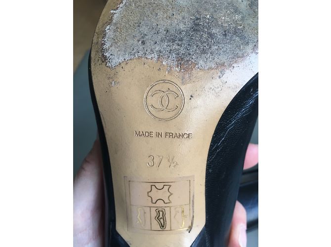 Chanel Pumps aus Leder Schwarz 5 cm Absatz - Ansicht 8