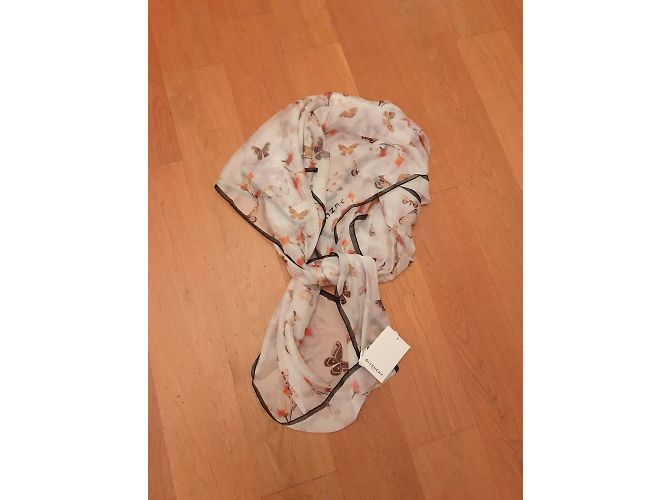 Estola Givenchy de seda con estampado de mariposa blanca Blanco - vista 2