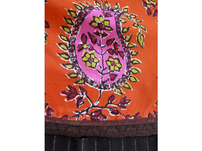 Falda Paul Smith Blue de lana marrón con rayas Marrón oscuro - vista 4