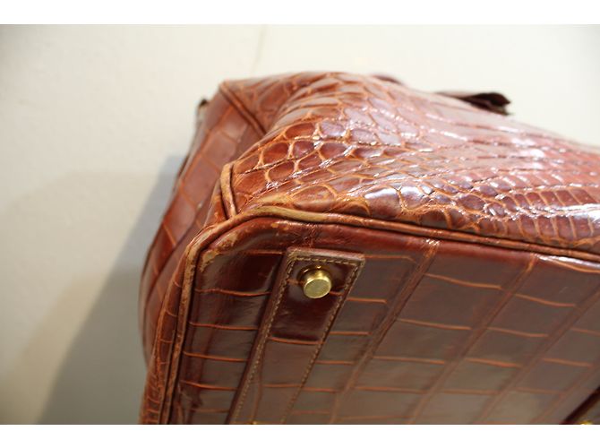 Hermès Birkin Voyage HAC Marrone - vista 5