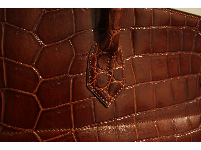 Hermès Birkin Voyage HAC Marrone - vista 7