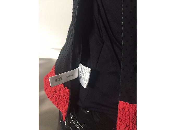 Autre Marque Top stile corsetto in seta e velluto nero e rosso - vista 7