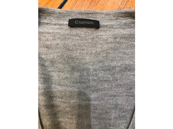 Cruciani Strickjacke aus Kaschmir und Seide Grau - Ansicht 4