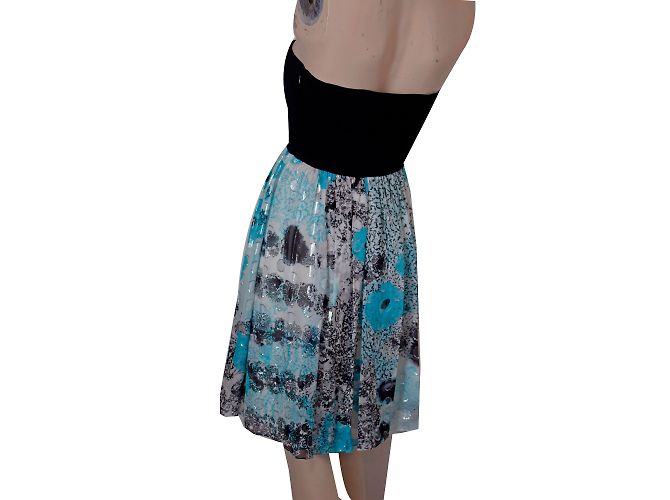 Abito Diane Von Furstenberg Asti in seta nero e blu Multicolore - vista 2