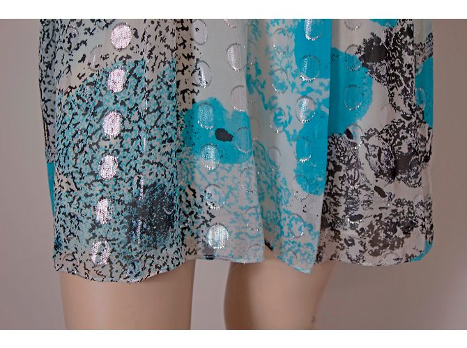 Abito Diane Von Furstenberg Asti in seta nero e blu Multicolore - vista 4