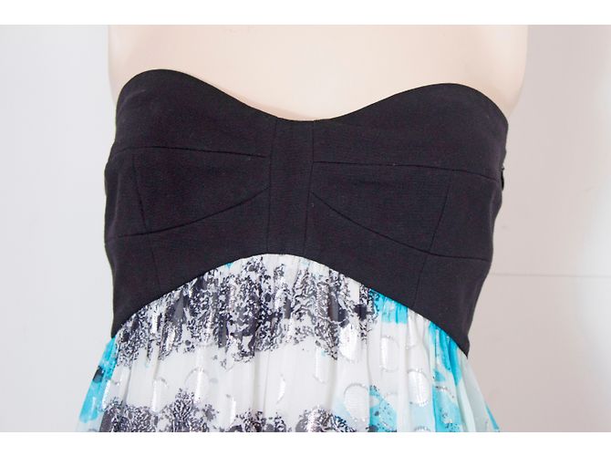 Abito Diane Von Furstenberg Asti in seta nero e blu Multicolore - vista 5