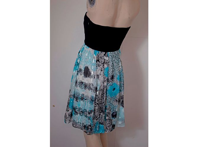 Abito Diane Von Furstenberg Asti in seta nero e blu Multicolore - vista 6