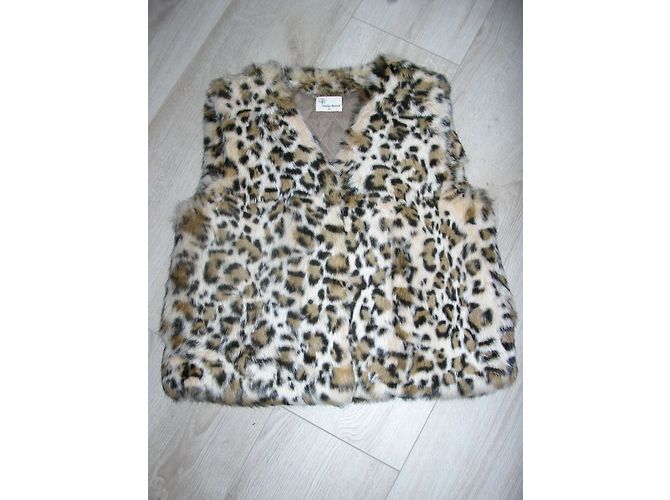 Chaqueta sin mangas Stella Forest de piel de conejo estampado leopardo 42 Estampado de leopardo - vista 6
