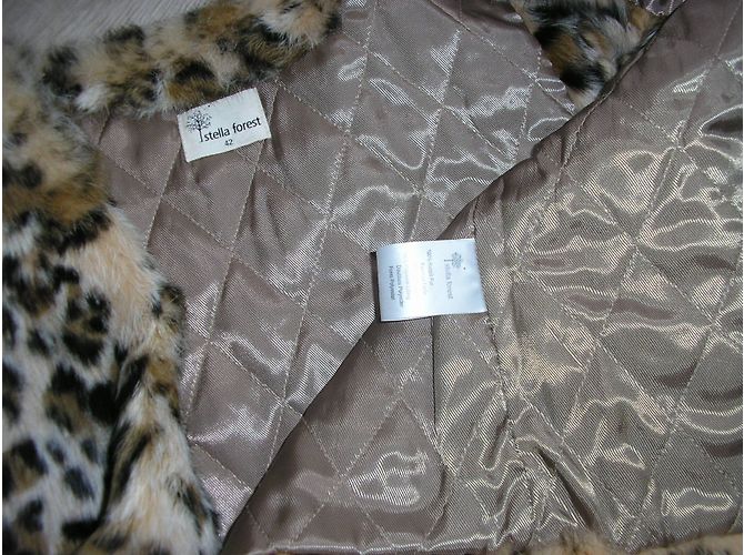 Chaqueta sin mangas Stella Forest de piel de conejo estampado leopardo 42 Estampado de leopardo - vista 7