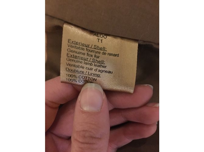 Abrigo Bel Air Caramel con Cuello de Zorro y Mangas de Piel de Camello Caramelo - vista 8