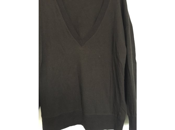Patrizia Pepe Strickpullover Baumwolle Dunkelbraun - Ansicht 4