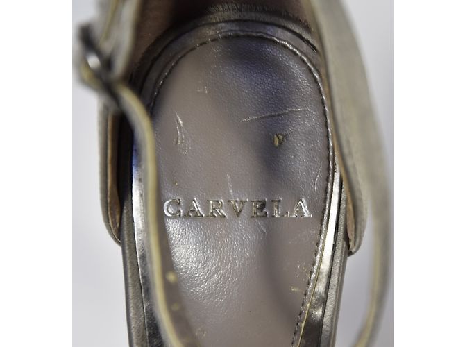 Sandali Carvela con raso e strass color Cognac - vista 10