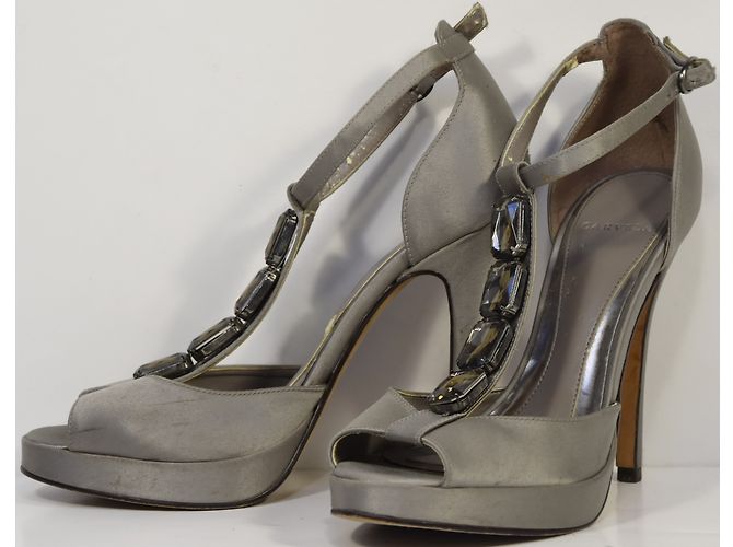 Sandali Carvela con raso e strass color Cognac - vista 4