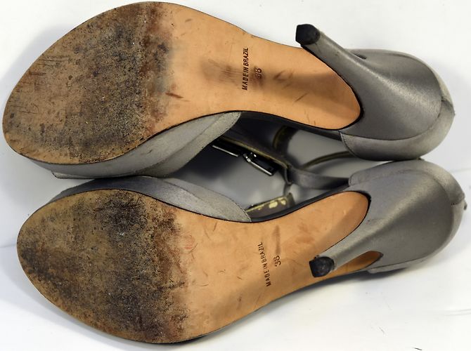 Sandali Carvela con raso e strass color Cognac - vista 8