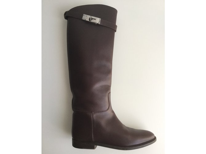 Kelly Hermès Springende Stiefel Braun - Ansicht 2