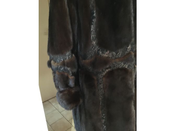 Autre Marque Abrigo GERNER de visón y terciopelo Ebony Ébano - vista 4