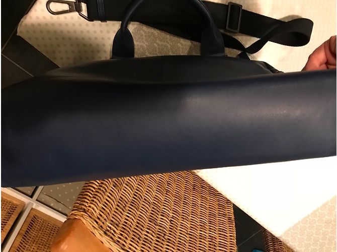 Borsa Le Tanneur in pelle blu reale - vista 4
