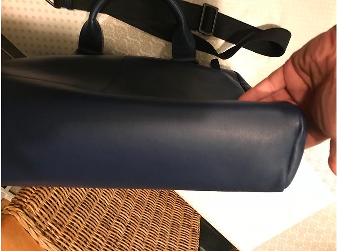 Borsa Le Tanneur in pelle blu reale - vista 5