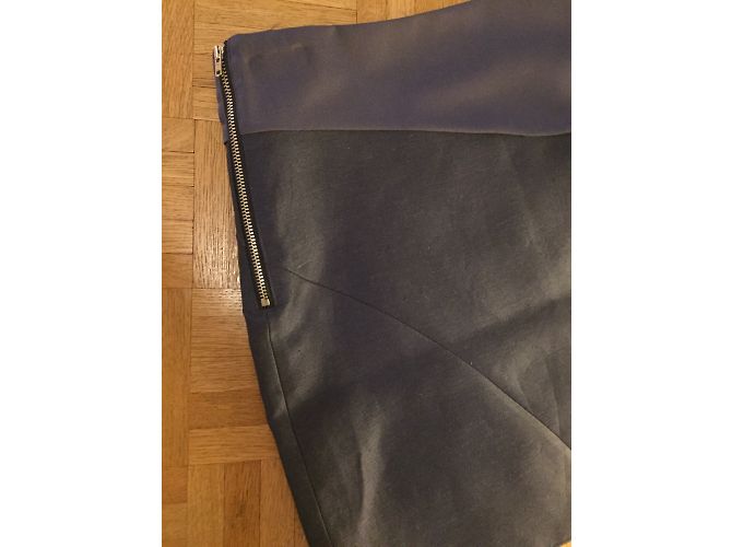 Gonna The Kooples in lana e lino blu navy Taglia 36 - vista 3