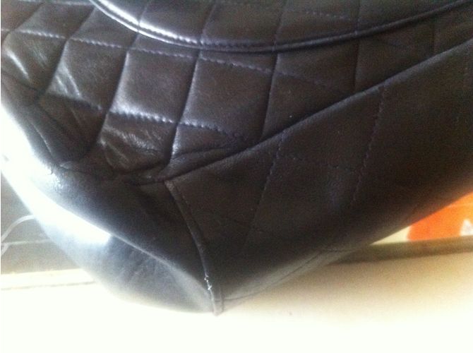 Chanel Large Shopping Bag Nera in Pelle Nero - vista 4