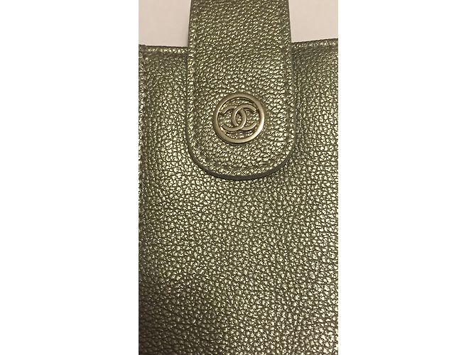 Chanel Mini Pochette in Pelle Argentata Argento - vista 5