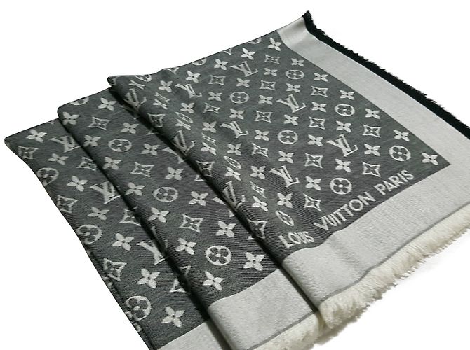 Louis Vuitton Bufanda clásica del monograma Negro - vista 2