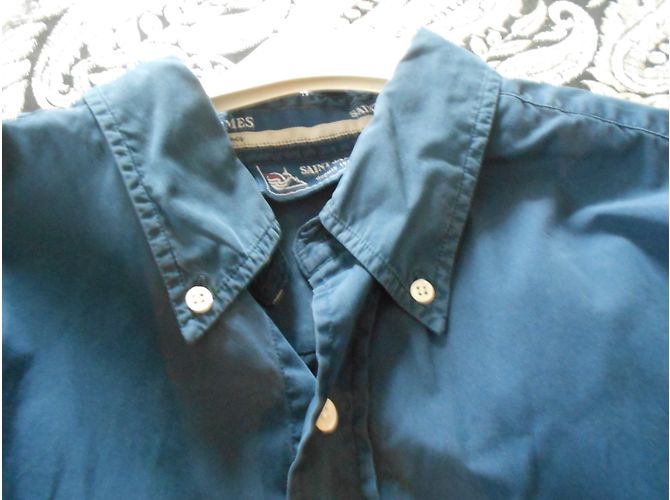 Saint James Camicia da Uomo in Cotone Blu Navy XXL - vista 5