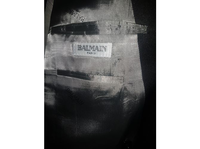 Balmain Abendjacke Schwarz Wolle 44FR - Ansicht 18