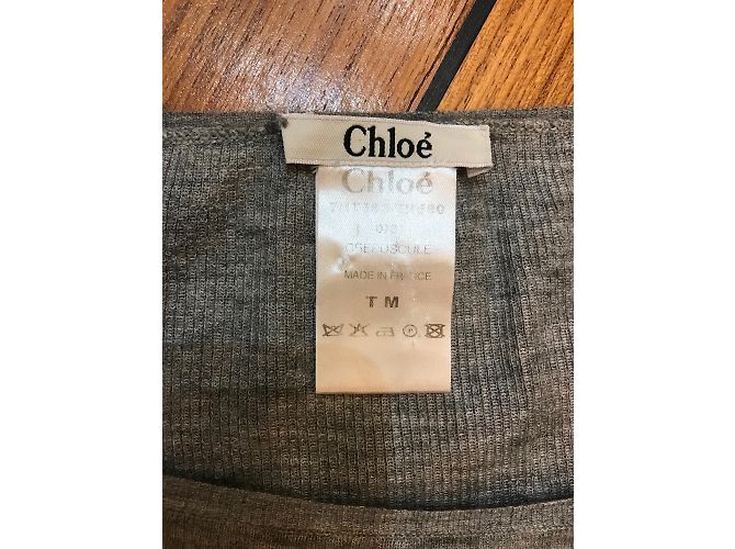 Chloé Suéter Largo de Cachemira Gris M - vista 3