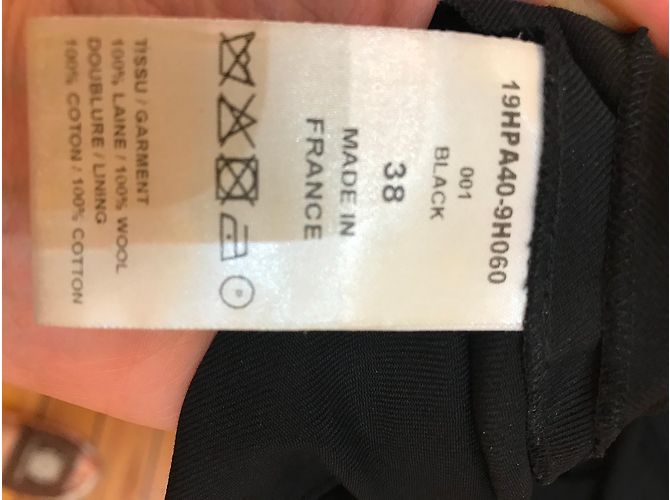 Chloé Schwarze Wollhose schmal und gerade 38FR - Ansicht 3
