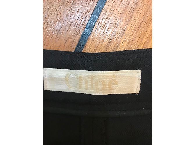 Chloé Schwarze Wollhose schmal und gerade 38FR - Ansicht 4