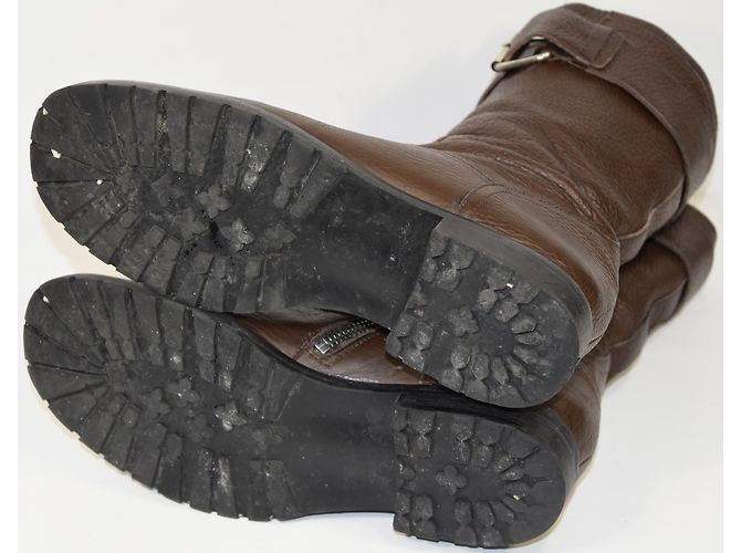 Pom d'Api Lederstiefel Biker Stil braun - Ansicht 6